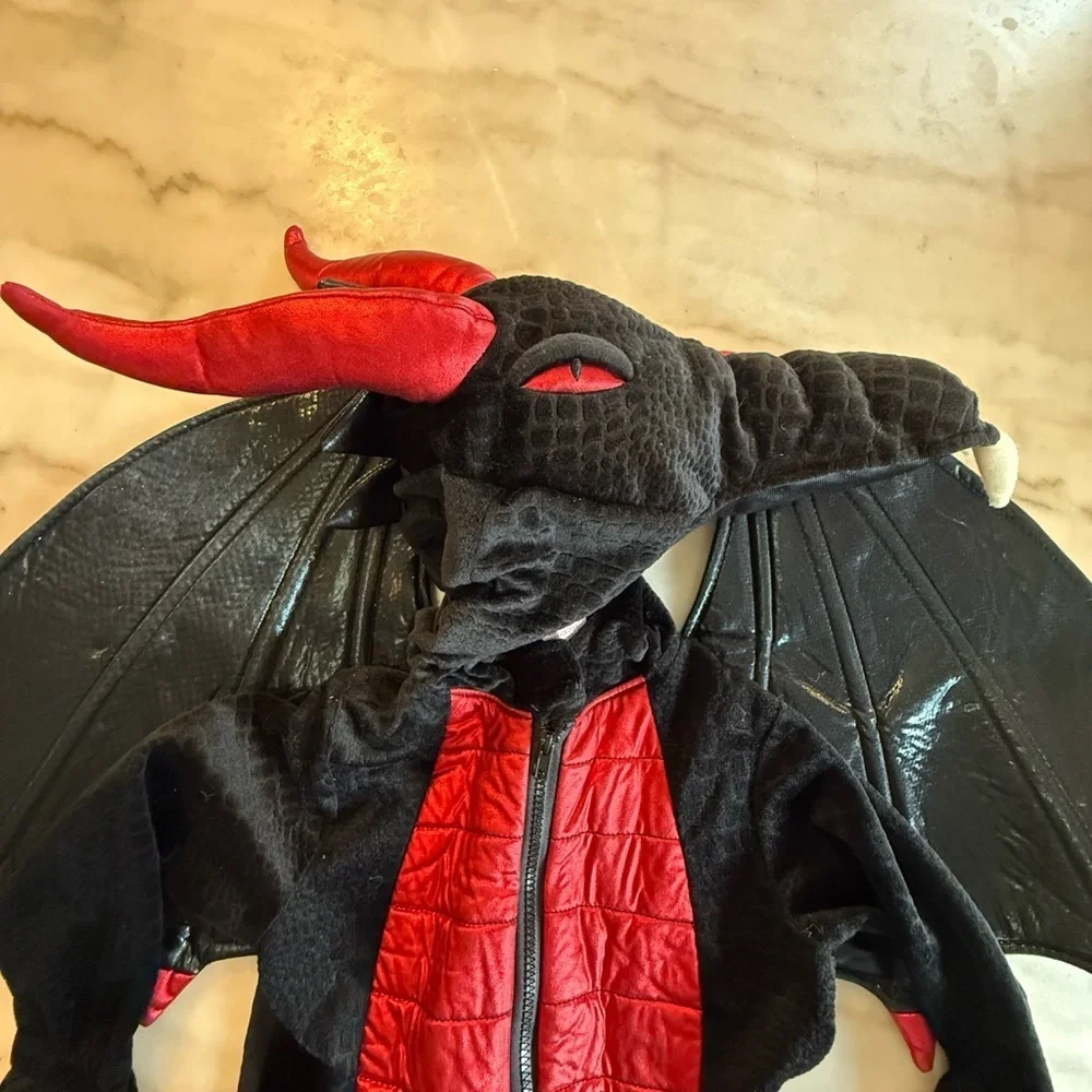 Dream Play Imagine Black and Red Dragon Costume Toddler 3T Halloween